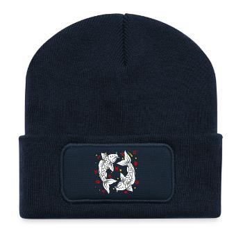 Fish color - Recycled Patch Beanie - french navy - Front