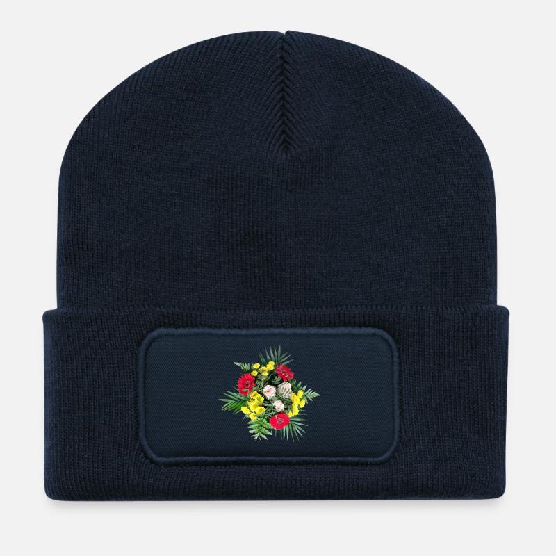 BOUQUET - Beanie recyclé à patch - bleu marine