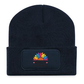 LGBT Pride Month - Lächeln Sie, wenn Sie schwul sind - Recycelte Patch Beanie - French Navy - Vorne
