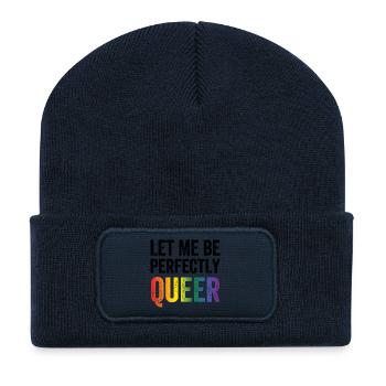 LGBTQ Pride Month - Lass mich vollkommen queer sein - Recycelte Patch Beanie - French Navy - Vorne
