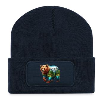 Bear - Recycled Patch Beanie - french navy - Front