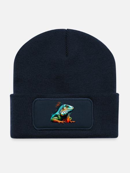 Leguan - Recycelte Patch Beanie - French Navy