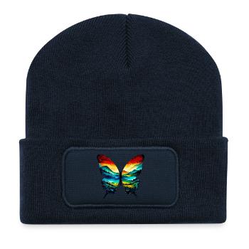 Butterfly - Recycled Patch Beanie - french navy - Front