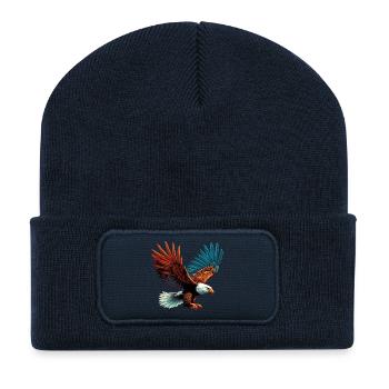 Adler - Recycelte Patch Beanie - French Navy - Vorne