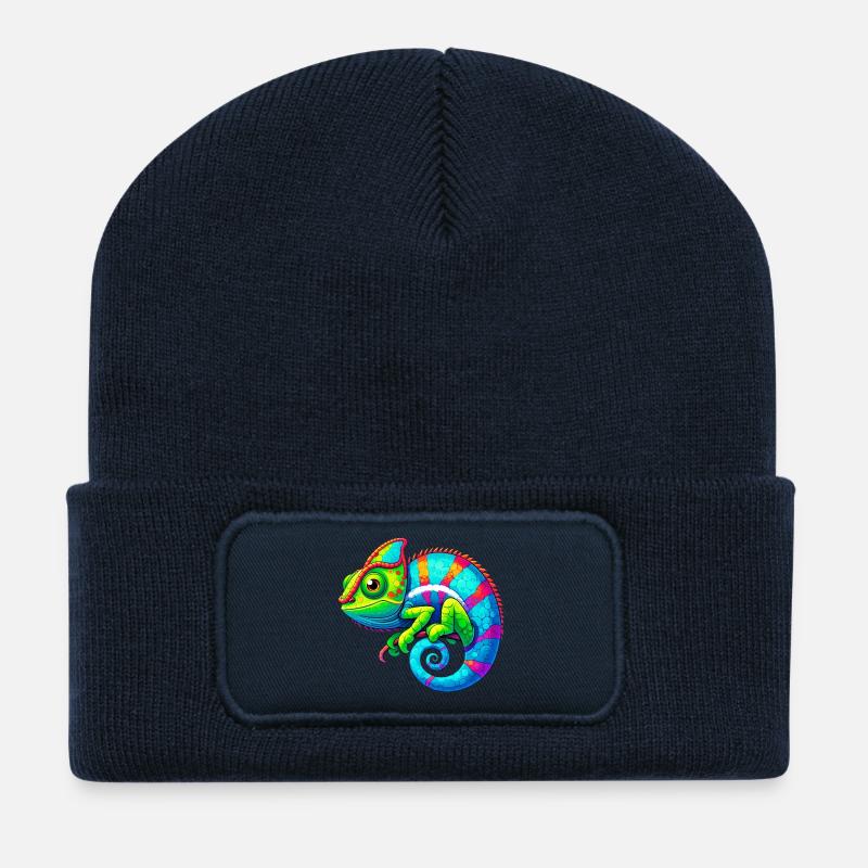 Chamäleon - Recycelte Patch Beanie - French Navy