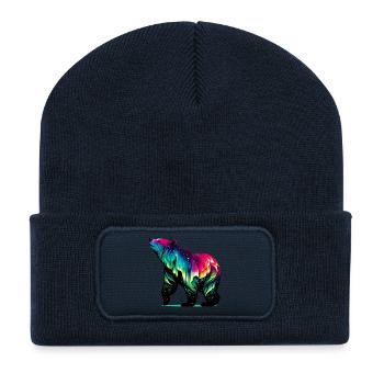 Bär - Recycelte Patch Beanie - French Navy - Vorne