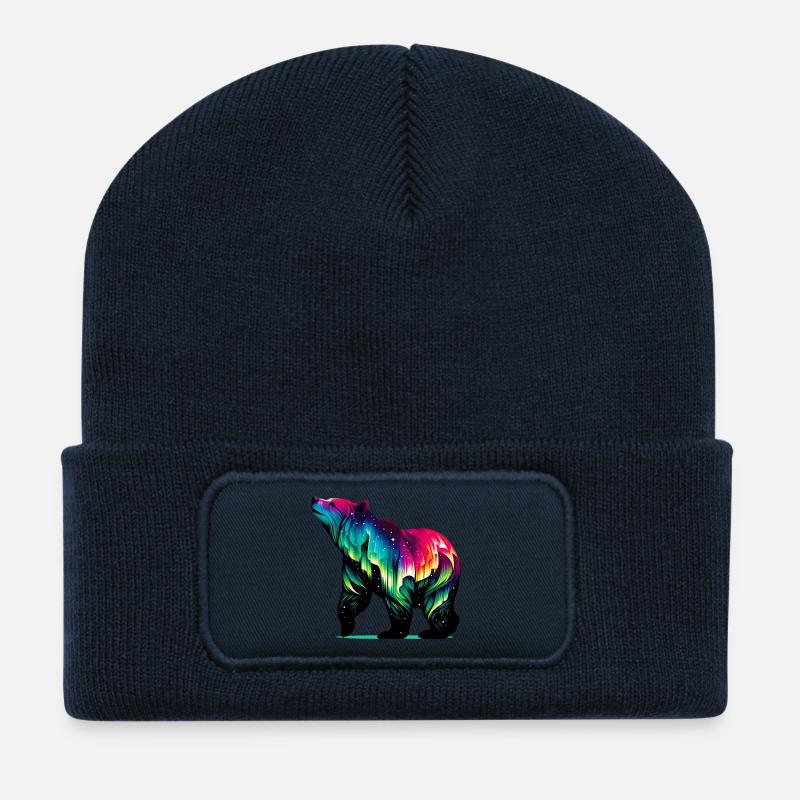 Bär - Recycelte Patch Beanie - French Navy