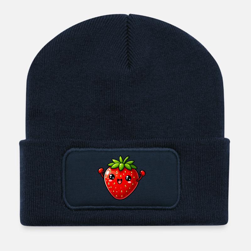 Erdbeeren Erdbeeren - Recycelte Patch Beanie - French Navy