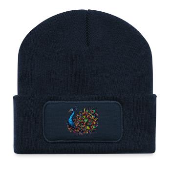 Pfau - Recycelte Patch Beanie - French Navy - Vorne