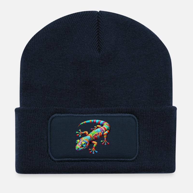 Gecko - Recycelte Patch Beanie - French Navy
