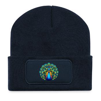 Pfau - Recycelte Patch Beanie - French Navy - Vorne
