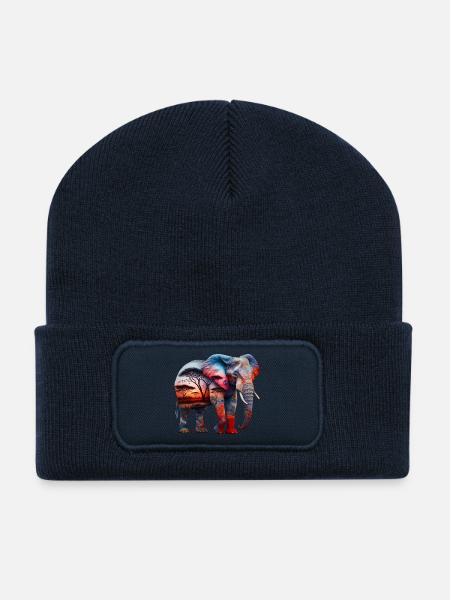 Elefant - Recycelte Patch Beanie - French Navy