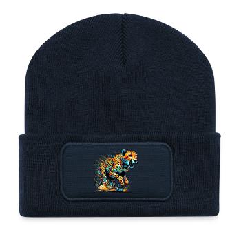 Cheetah - Recycled Patch Beanie - french navy - Front