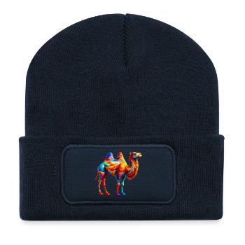 Camel - Recycled Patch Beanie - french navy - Front