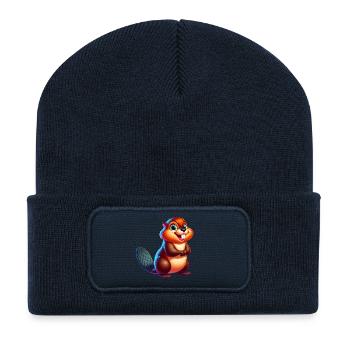 Bieber - Recycelte Patch Beanie - French Navy - Vorne