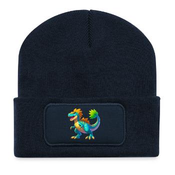 Dinosaur - Recycled Patch Beanie - french navy - Front