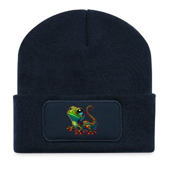 Gecko - Recycled Patch Beanie - french navy - Front