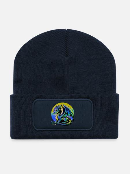 Dragon - Beanie recyclé à patch - bleu marine