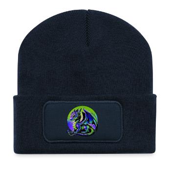 Drache - Recycelte Patch Beanie - French Navy - Vorne