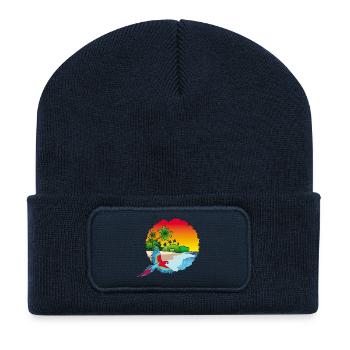 Return to Paradise - Recycled Patch Beanie - french navy - Front