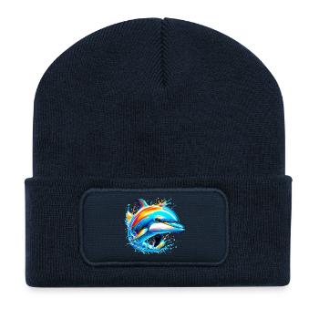 Dolphin - Recycled Patch Beanie - french navy - Front