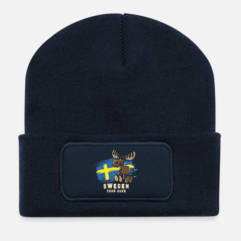 Sweden Tour 2025 - Recycelte Patch Beanie - French Navy