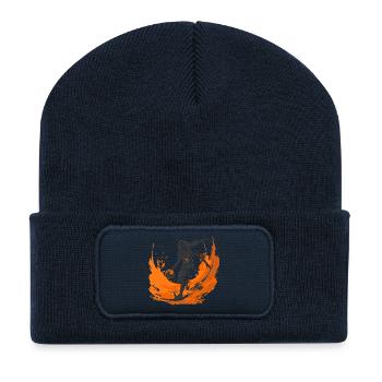 Basketballspielerin - Recycelte Patch Beanie - French Navy - Vorne