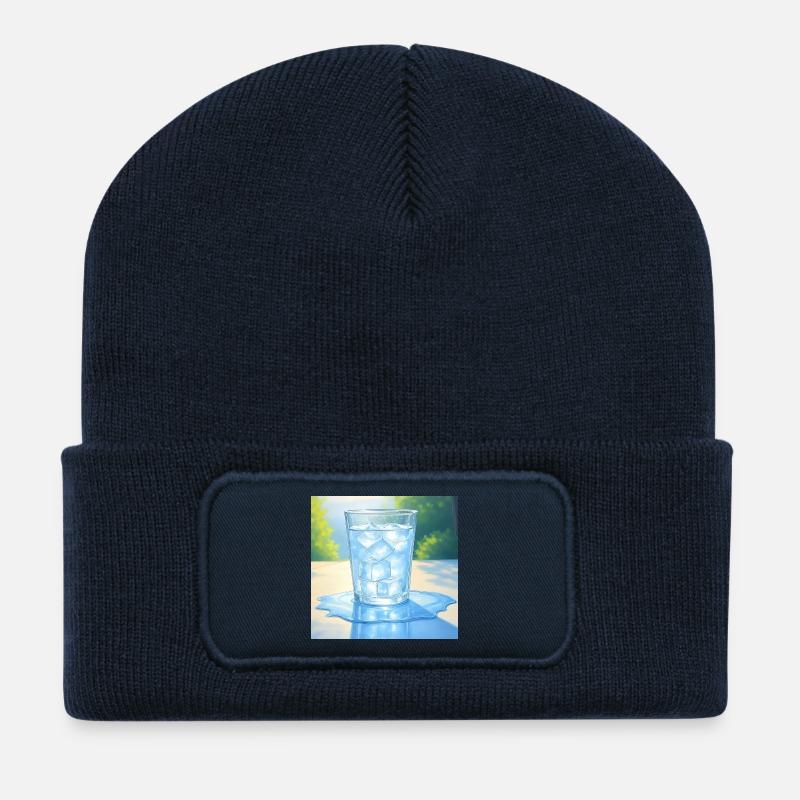 Ein Eis in der Sonne - Recycelte Patch Beanie - French Navy