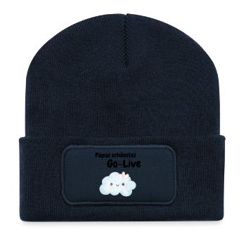 Baby Wolke Go Live - Recycelte Patch Beanie - French Navy - Vorne