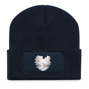Traum Wolf - Recycelte Patch Beanie - French Navy - Vorne