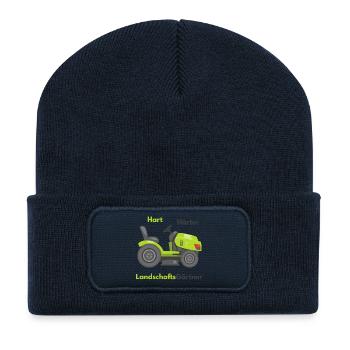 Hart Härter Landschaftsgärtner - Recycelte Patch Beanie - French Navy - Vorne