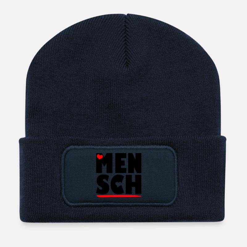 MENSCHLICHKEIT - Recycelte Patch Beanie - French Navy