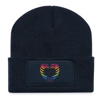 LGBT Pride Monat - Pride Inside - Recycelte Patch Beanie - French Navy - Vorne