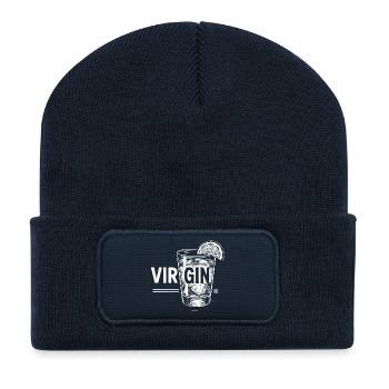 Virgin : Idée cadeau parfaite pour les inexpérimentés ! - Beanie recyclé à patch - bleu marine - Devant
