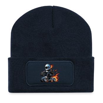 Race mobility scooter blue - Recycled Patch Beanie - french navy - Front