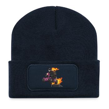 Race_stunt_scootmobiel - Recycled Patch Beanie - french navy - Front