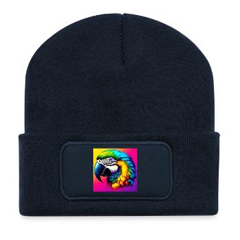 Papagei - Recycelte Patch Beanie - French Navy - Vorne
