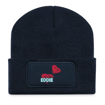Eddie as Precious - Recycled Patch Beanie - french navy - Front