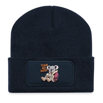 Team No Sleep Koala - Recycelte Patch Beanie - French Navy - Vorne