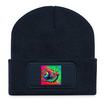 Snail - Recycled Patch Beanie - french navy - Front
