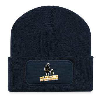 Feuerwehr Vater Tochter  - Recycelte Patch Beanie - French Navy - Vorne