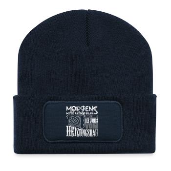 Heating Engineer Heating Construction Plumber Plumber - Recycled Patch Beanie - french navy - Front
