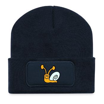 Snail Shell Cute Cute Happy Cool - Recycled Patch Beanie - french navy - Front