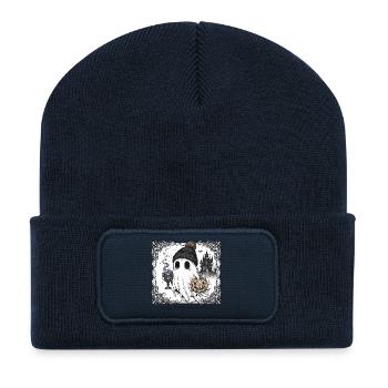 Spooky Ghost Vibes - Recycelte Patch Beanie - French Navy - Vorne