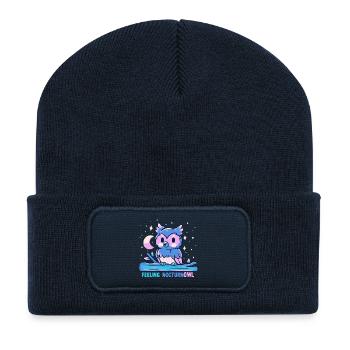 Feeling NocturnOWL - Recycelte Patch Beanie - French Navy - Vorne