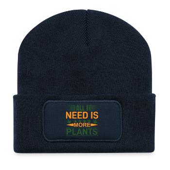Need more plants - Recycled Patch Beanie - french navy - Front