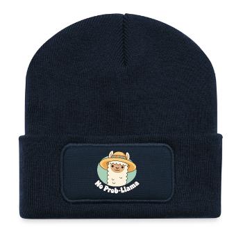 No Prob Llama Sombrero - Recycelte Patch Beanie - French Navy - Vorne
