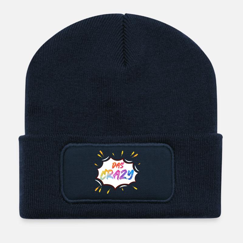Das Crazy Farbknall - Recycelte Patch Beanie - French Navy