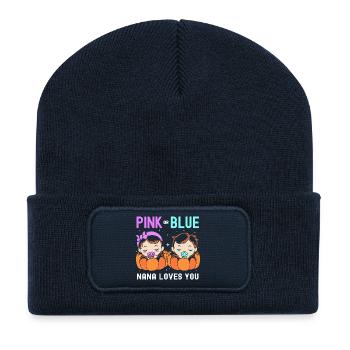 Halloween Gender Reveal - Recycelte Patch Beanie - French Navy - Vorne