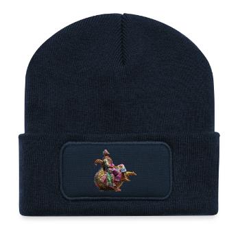 Der Geist aus der Lampe, Kaleidoskop-Robe - Recycelte Patch Beanie - French Navy - Vorne